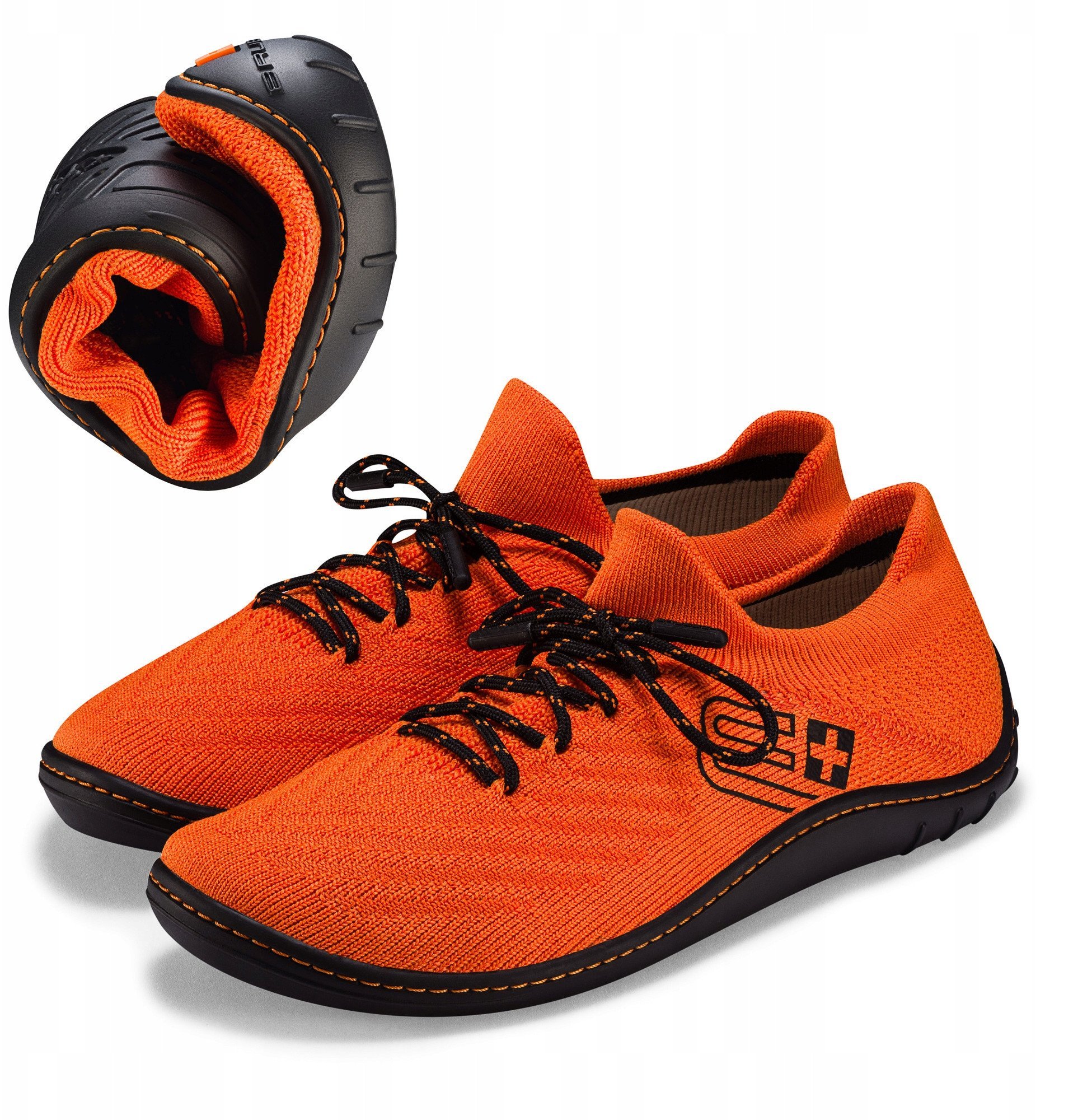 SH5010W Buty damskie BAREFOOT MERINO pomarańczowy/czarny 38