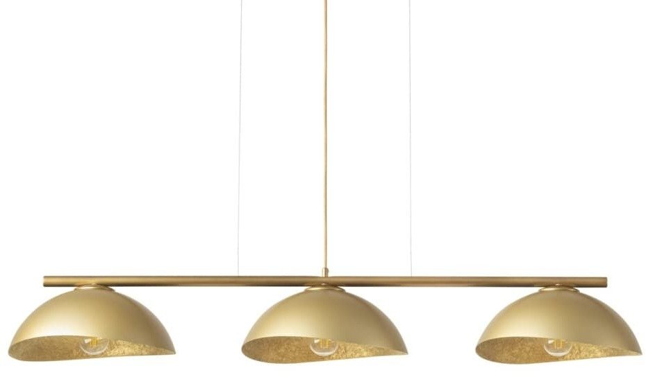 Wisząca lampa nad stół glamour Solar 40576 Sigma kopułowe klosze złota