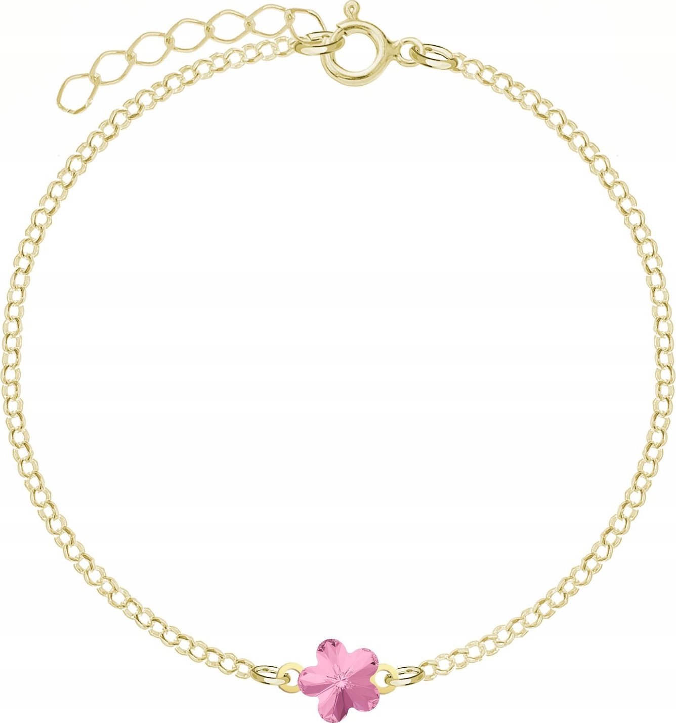 Radziszewska Jewellery Pozłacana bransoletka z Kwiatuszkiem Dedykacja