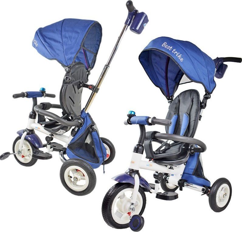 Super Toys Rowerek Trójkołowy Exclusive Pompowane Koła,wolne Koło, Składany /1500