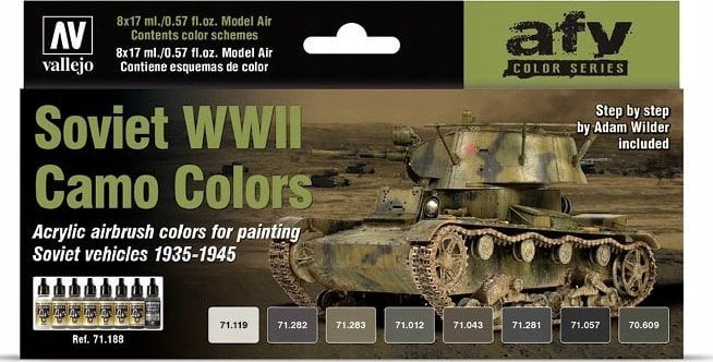 Vallejo Vallejo: AFV - Soviet WWII Camo Colors 8x17