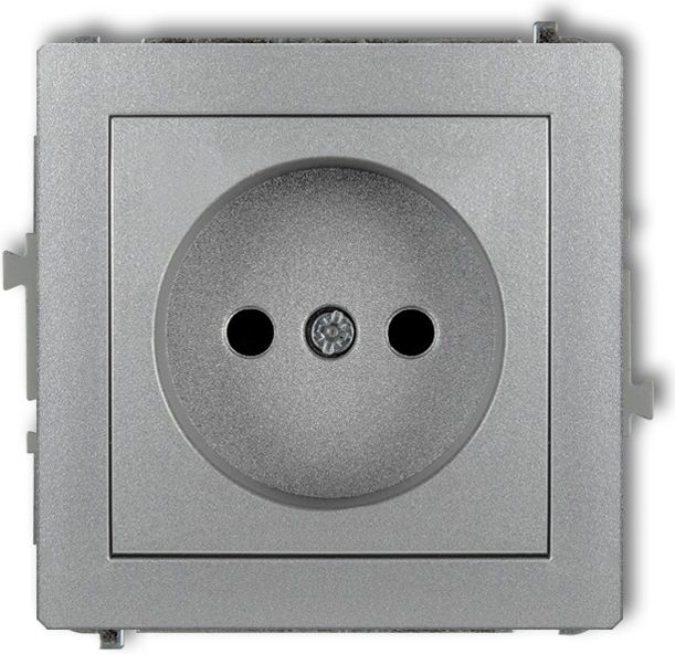 Karlik Gniazdo pojedyncze Deco b/u srebrny metalik (7DGP-1)