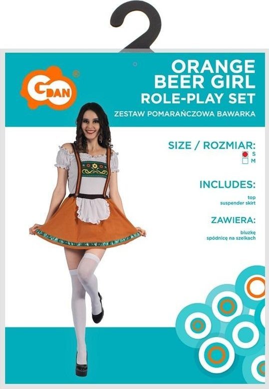 GoDan Strój dla dorosłych Bawarka pomarańczowa rozm. S