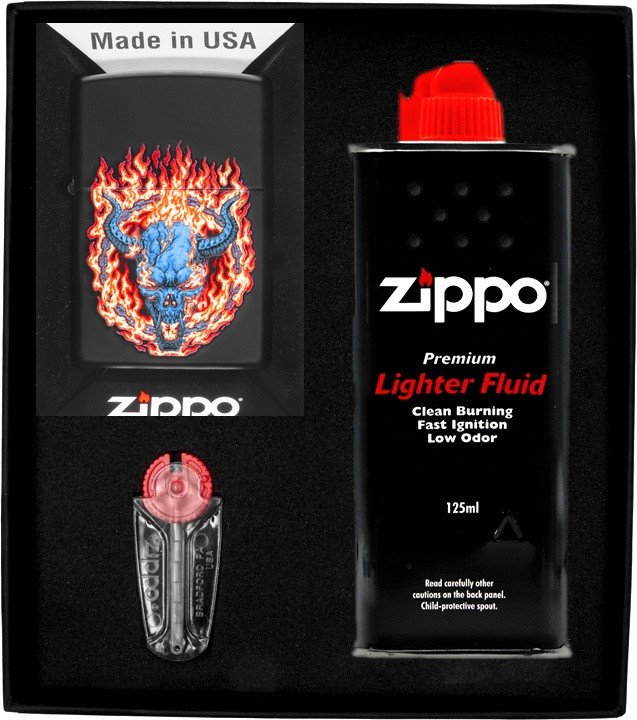 Zestaw ZIPPO Zapalniczka BURNING DEVIL Prezentowy No1