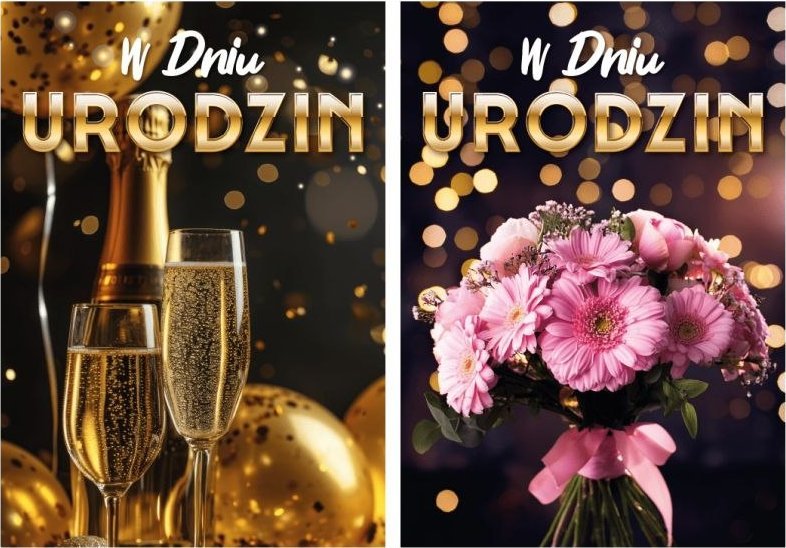 Kartki karnet FL-09 Urodziny