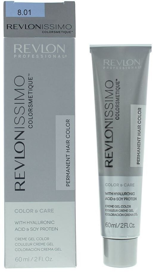 Revlon Revlonissimo Colorsmetique Hyaluronic Acid Permanent Hair Dye 8.01 Light Natural Ash Blonde 60 ml Unisex