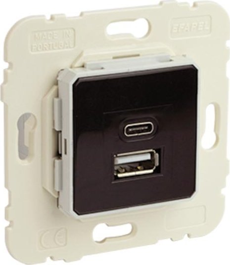 Efapel Efapel Logus90 gniazdo podwójne usb typ A, C 21381