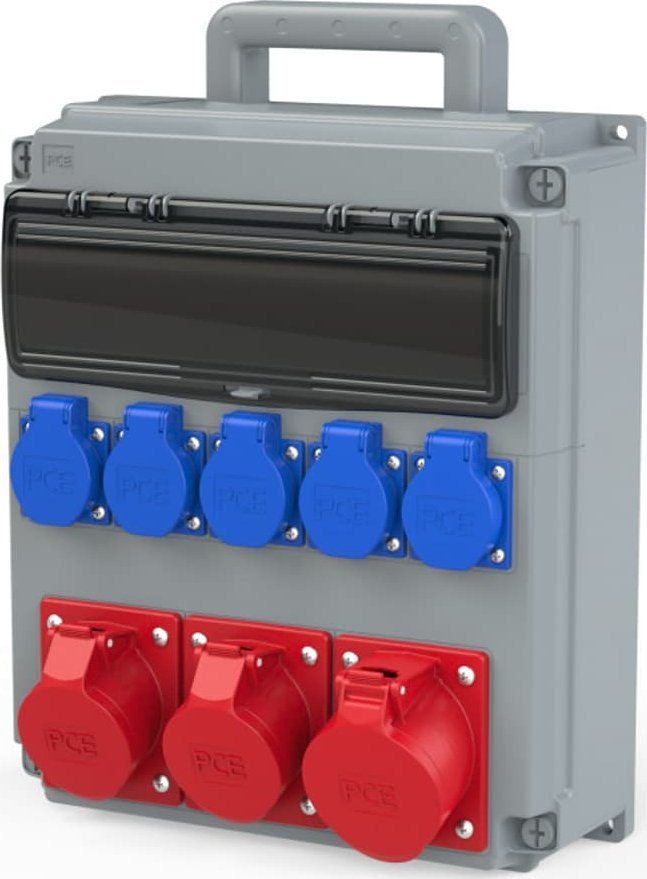 PCE Rozdzielnica przenośna z rączką OPOLE 32/5*B2*16*B 5GS*4B FI63 IP54 909210004W