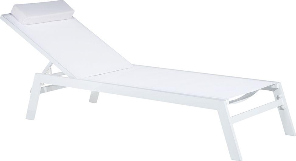 Shumee Leżak ogrodowy biały CATANIA II