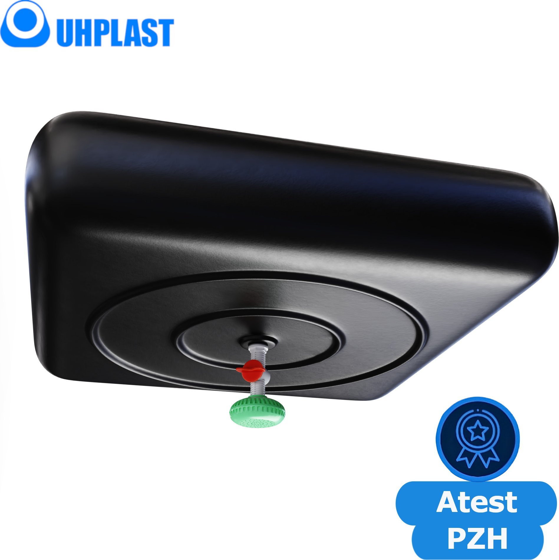 UHP Prysznic ze zbiornikiem na wodę 160l UHP SHOWERON shower-160 Czarny