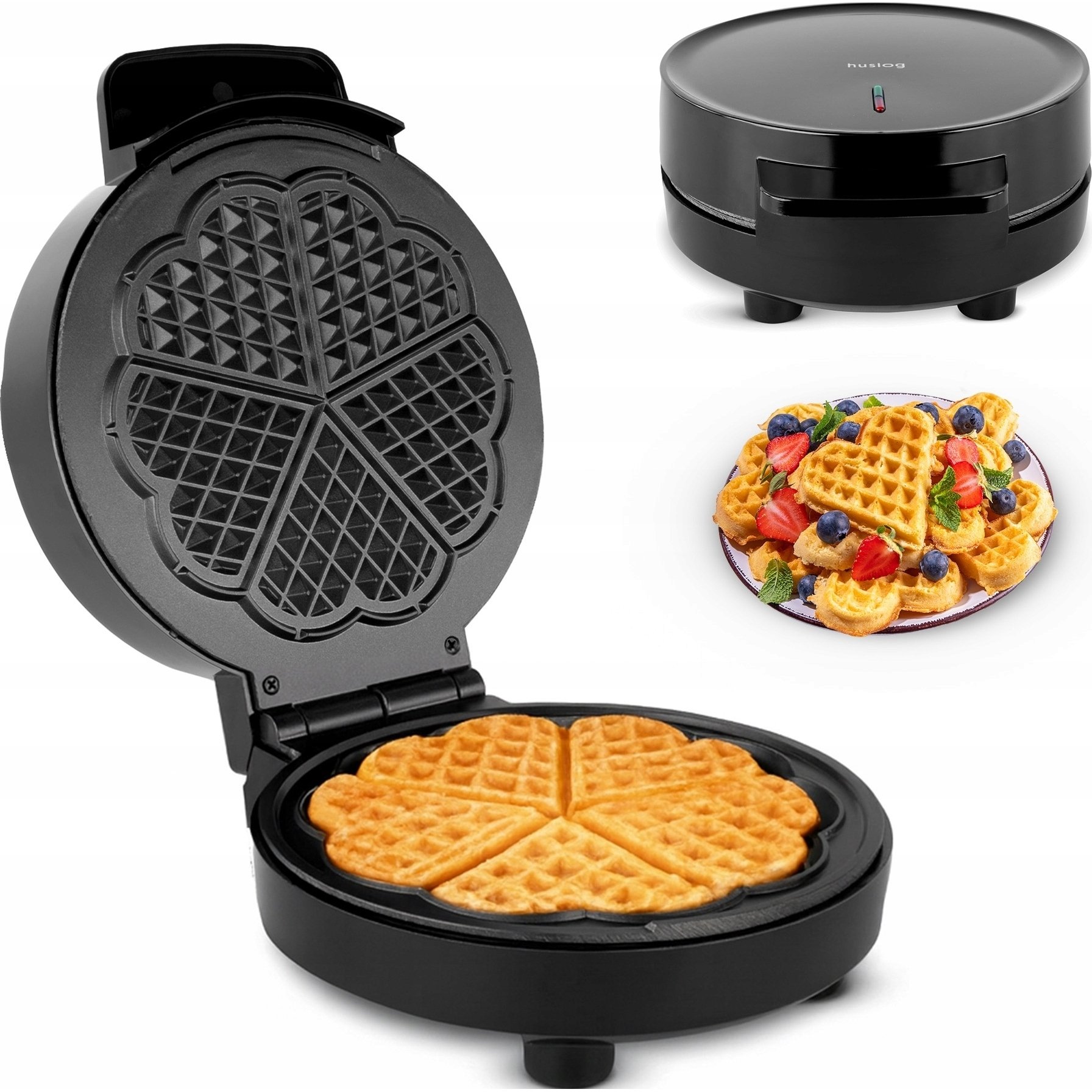 Huslog gofrownica okrągła 1200W