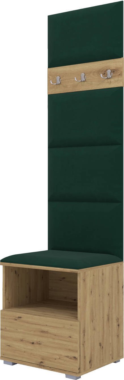 Ravio Tapicerowana garderoba Nela IV - kolor dąb artisan + tkanina Trinity 28