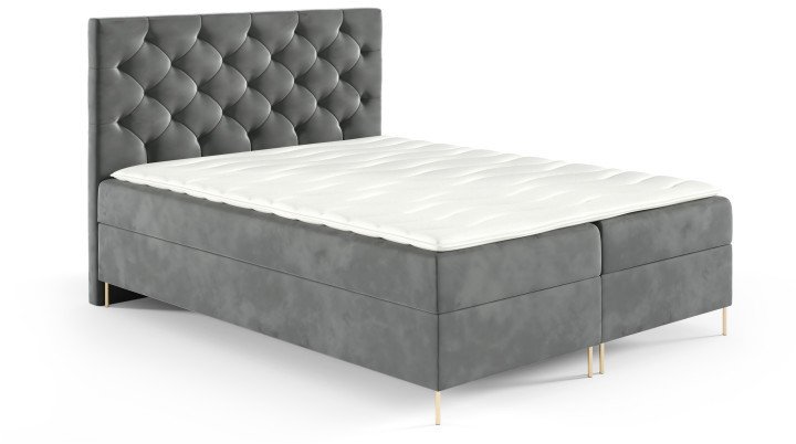 Łóżko kontynentalne Sara Box 200x200 z nogami riviera 91