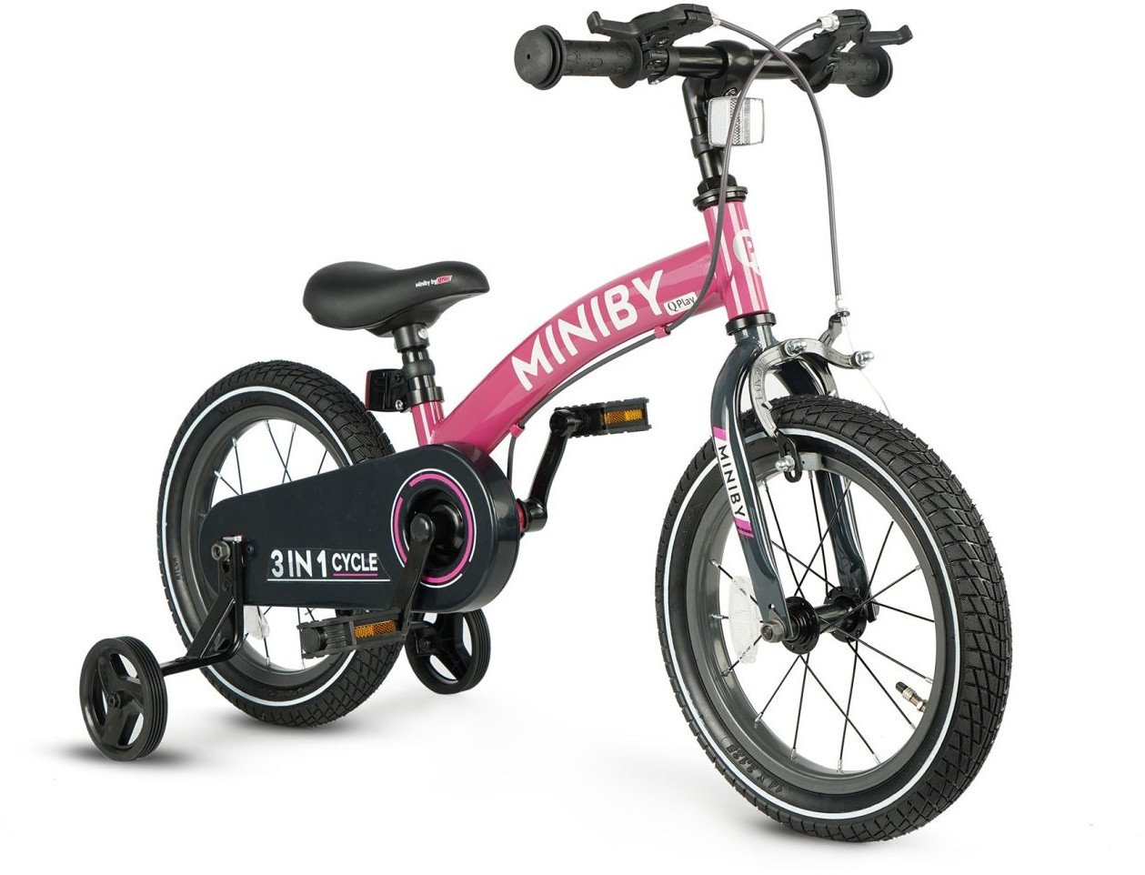 Qplay Rowerek Dziecięcy - Rowerek Biegowy Miniby 14 cali Rosa