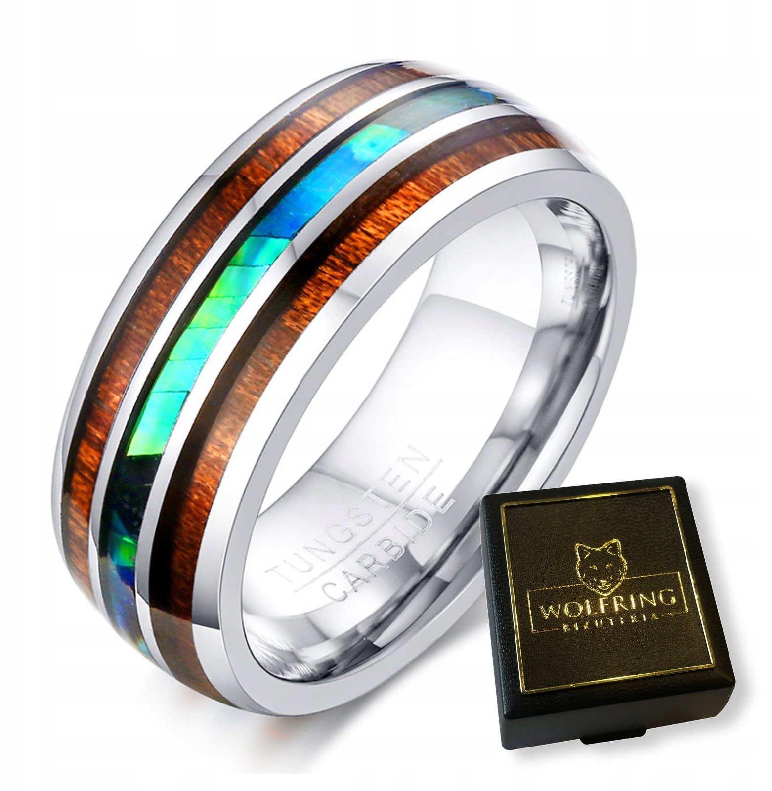 OBRĄCZKA PIERŚCIEŃ z Wolframu WOLFRING EU22 US10