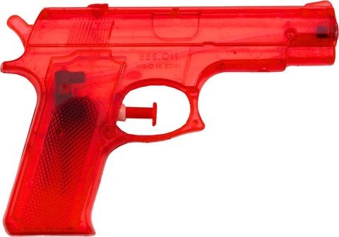 LeanToys Pistolet Na Wodę Mały Plastikowy Czerwony 15 cm x 10,5 cm LEAN Toys