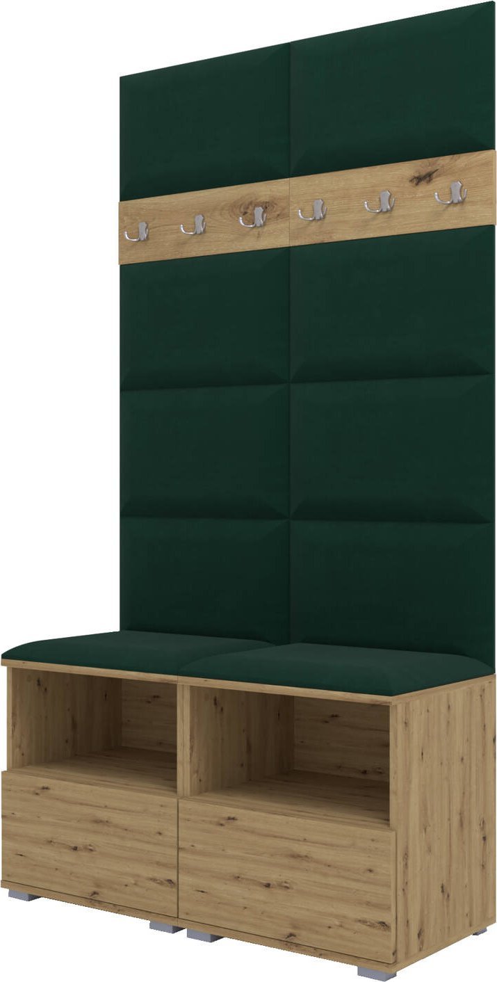 Ravio Tapicerowana garderoba Nela III - kolor dąb artisan + tkanina Trinity 28