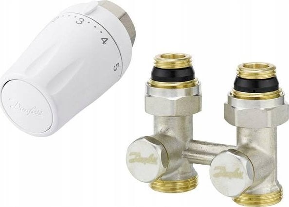 Danfoss Zestaw 2-elementowy prosty z głowicą RTW-K