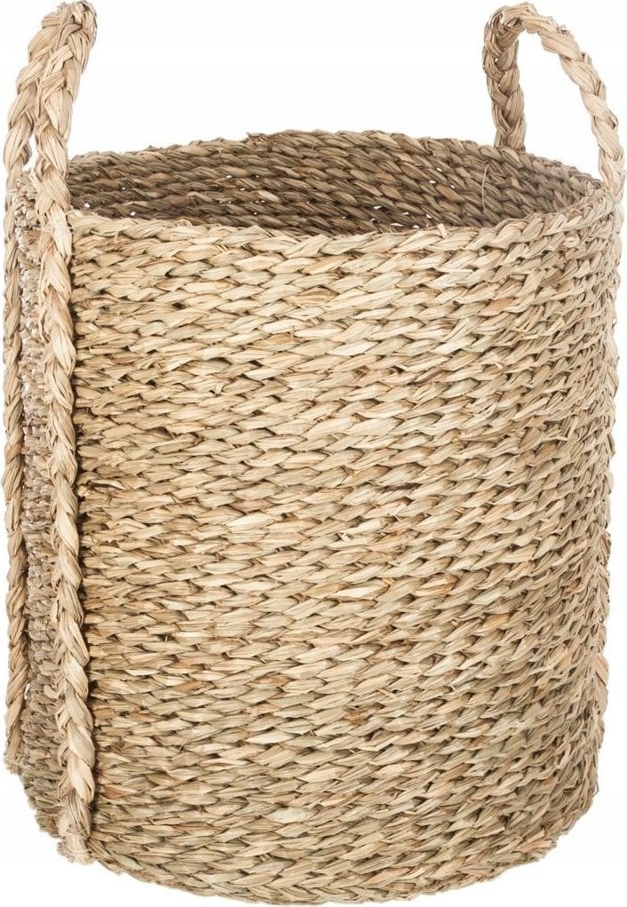 Atmosphera Zestaw trzech okrągłych koszy dekoracyjnych z uchwytami, 3 rozmiary