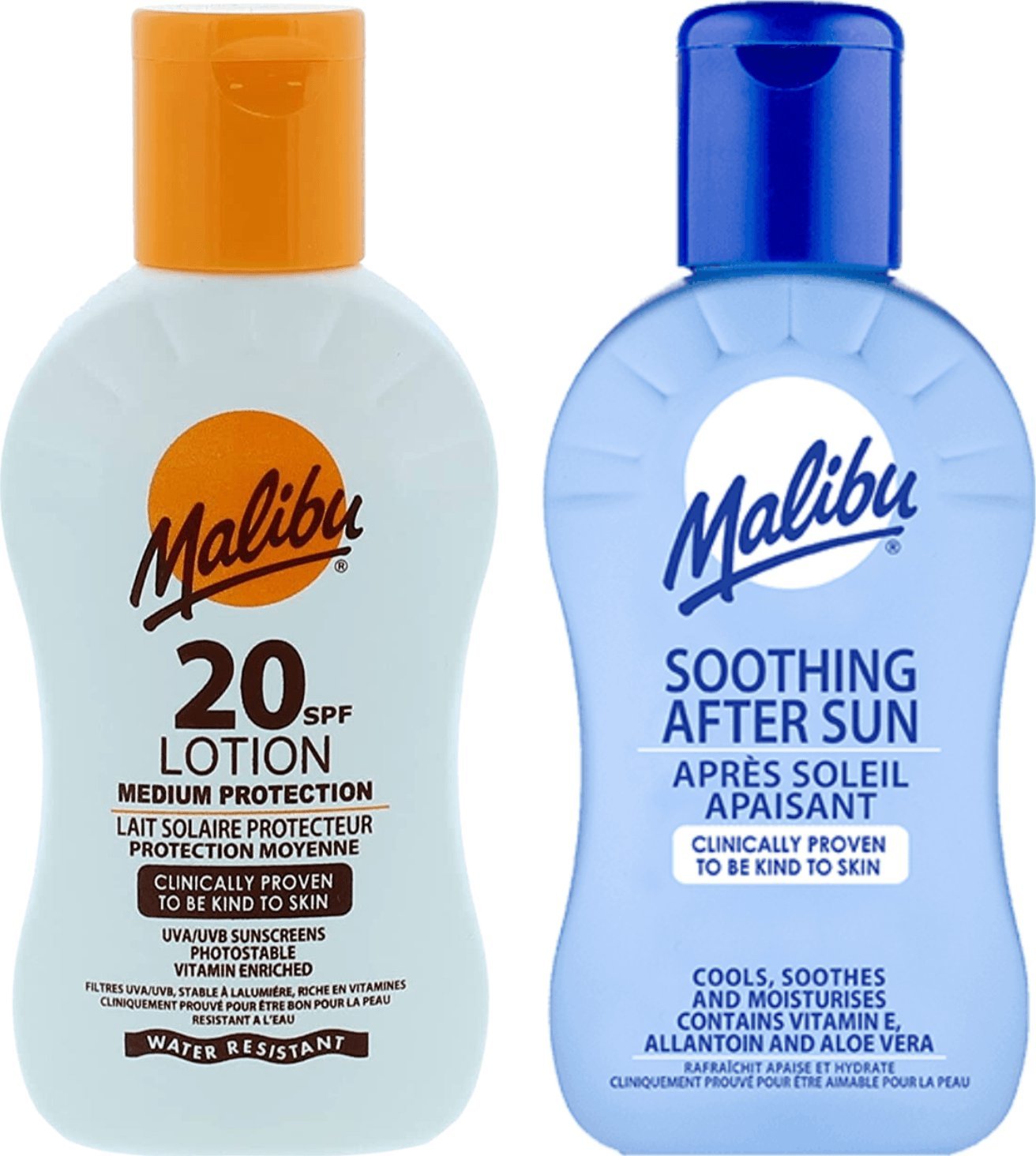 Malibu Malibu SPF20 Balsam 100ml + Balsam Po Opalaniu 100ml