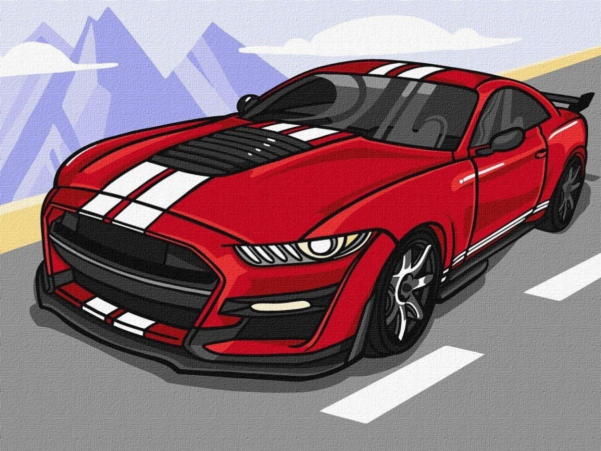 Malowanie po numerach - Fajny samochód Kids