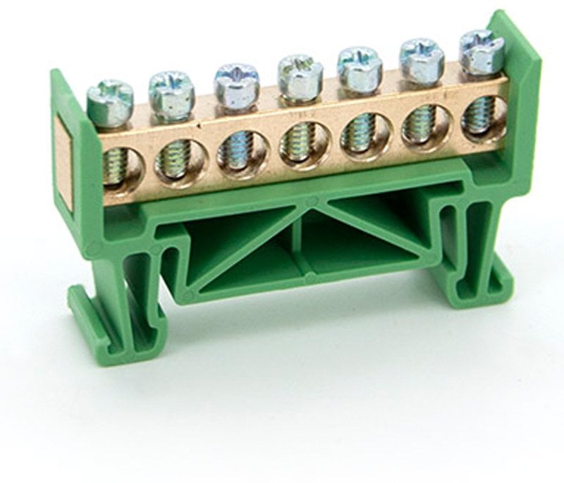 Listwa zaciskowa 7 - torowa mostek 7P zielona LZ-7G