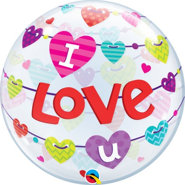 Qulatex Balon Baner I Love You bubble
