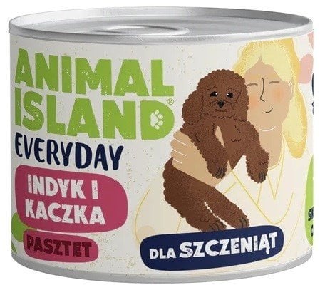 ANIMAL ISLAND Everyday indyk i kaczka dla szczeniąt puszka 185g