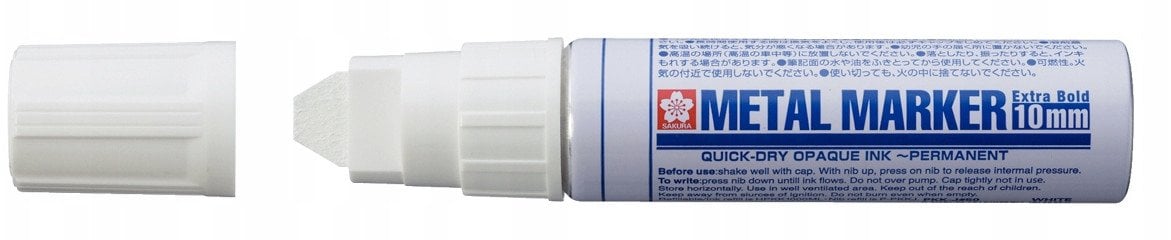 Marker METAL biały pogrubiony, Sakura