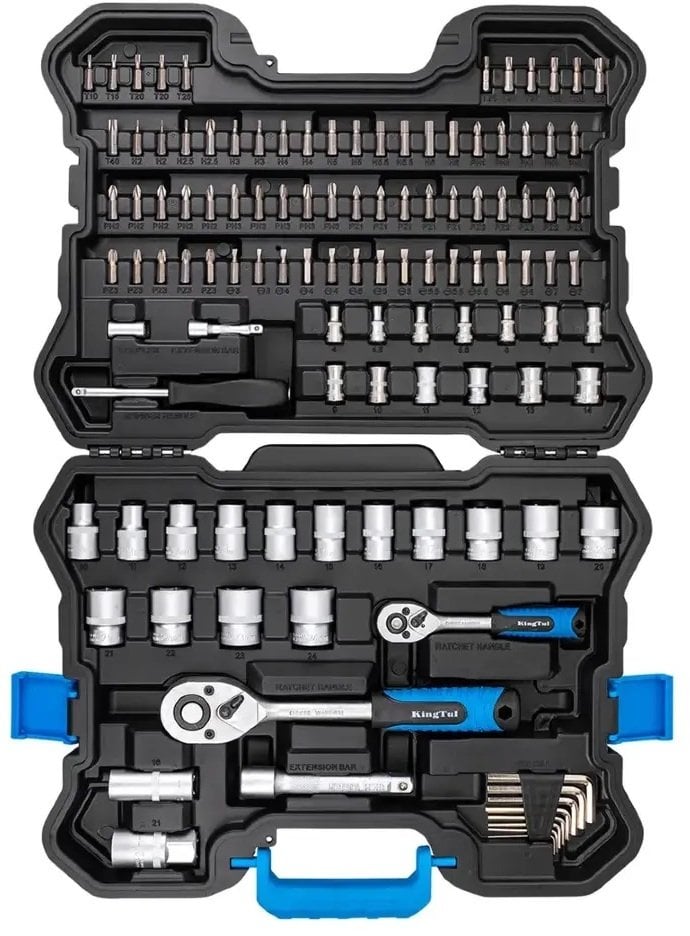 Zestaw narzędzi 115el. 1/4", 1/2" (6-kątnych)