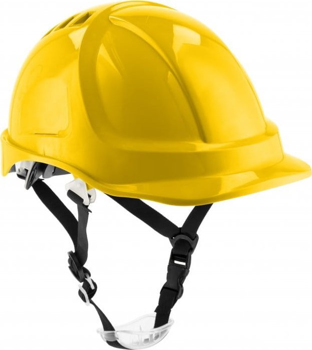 Högert Technik Kask Roboczy 4-Punktowy Żółty Wentylowany Hełm Hogert Technik Ht5K194 5902801459627