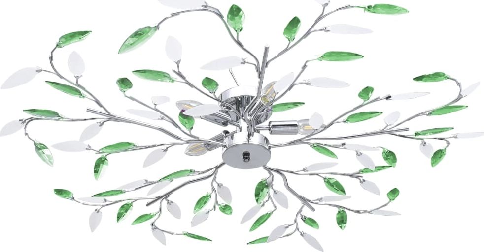 Lampa sufitowa Lumes Zielona lampa sufitowa w kształcie liści - EX217-Solex