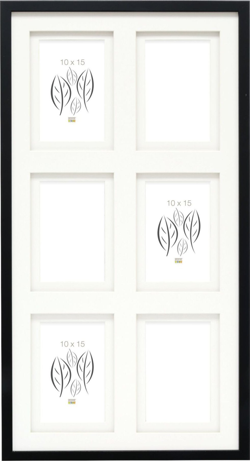 Ramka Deknudt Deknudt S65KK2 black 6x10x15 Wood Gallery double Passepartout