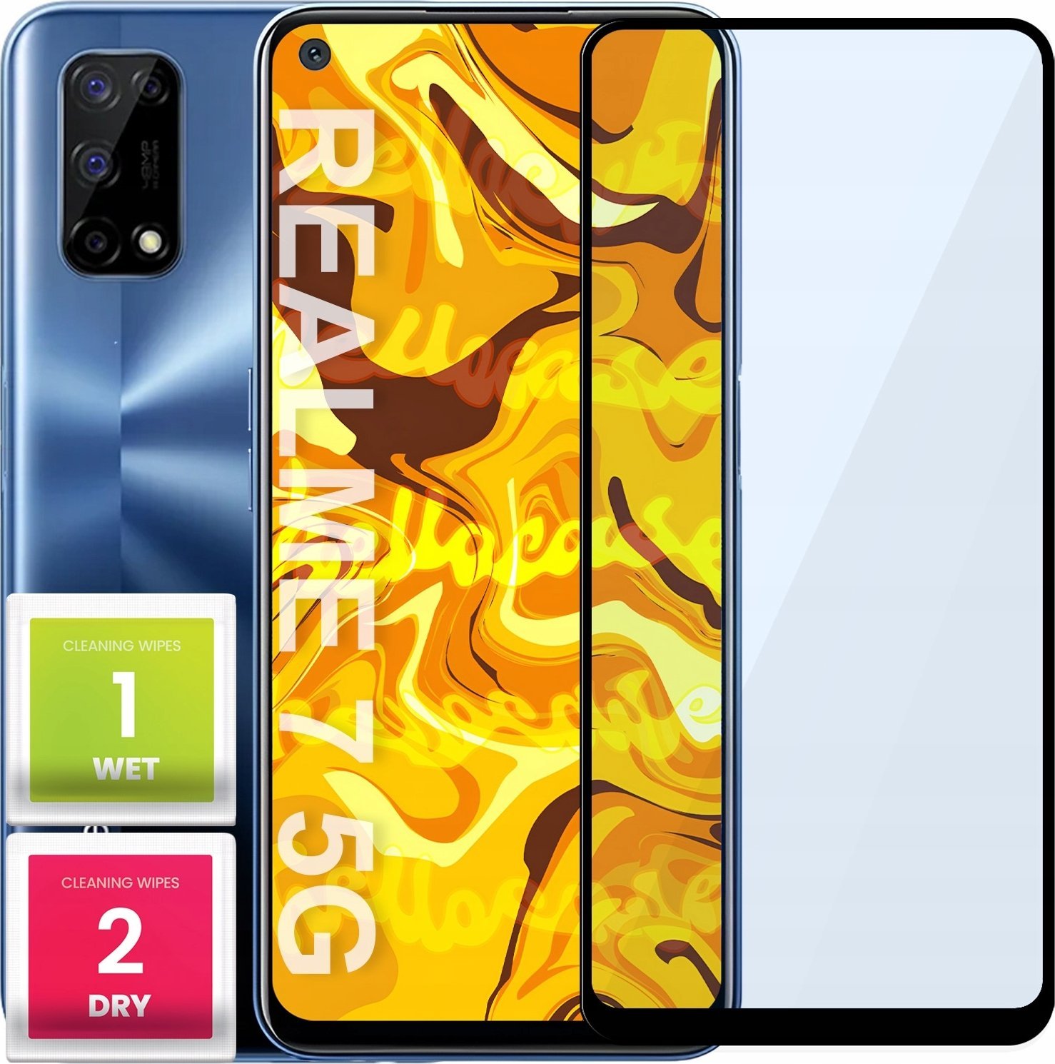 Hello Case SZKŁO HARTOWANE DO REALME 7 5G PEŁNE NA CAŁY EKRAN SZKIEŁKO OCHRONNE SZYBKA