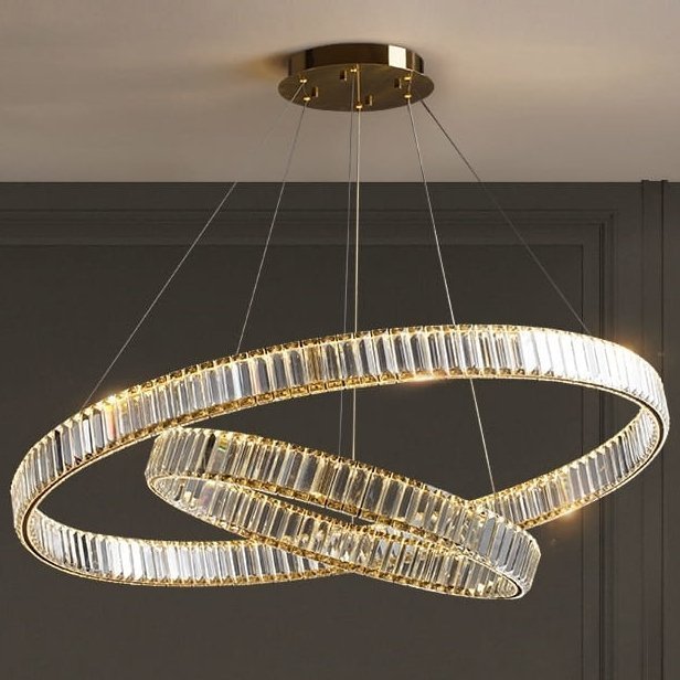 Lampa wisząca Copel Kryształowa lampa wisząca CGBOHEM100 rings LED 60W złote