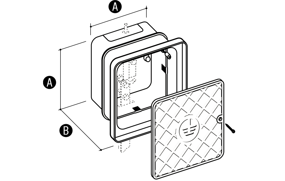 Elko-Bis Skrzynka kontrolna do elewacji PVC 140x60mm biała
