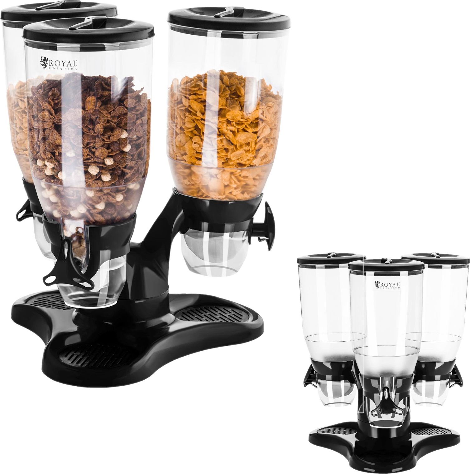 Royal Catering Dozownik dyspenser obrotowy do produktów sypkich płatków muesli bakali