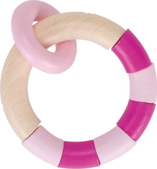 Heimess Grzechotka drewniana na półokręgu, Pierścień różowy 764810 Heimess