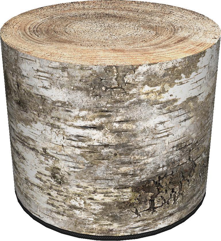 Bertoni-arco Okrągła pufa dekoracyjna - BRZOZA