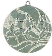 Victoria Sport Medal srebrny stalowy - Biegi z grawerowaniem na laminacie