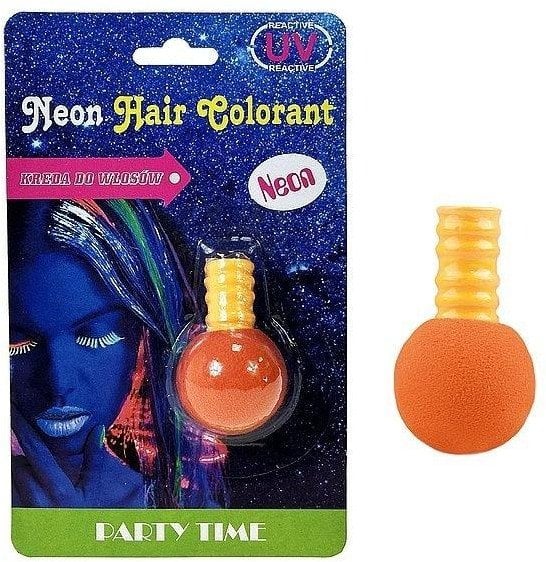 Kreda do malowania włosów UV pomarańczowa