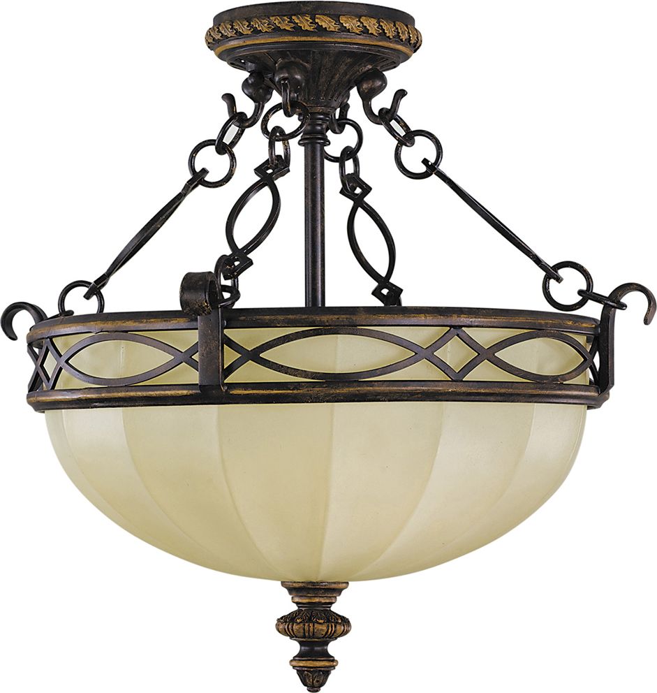 Lampa sufitowa Elstead Lampa sufitowa kremowa do salonu Elstead Drawing Room FE-DRAWING-ROOM-SFC