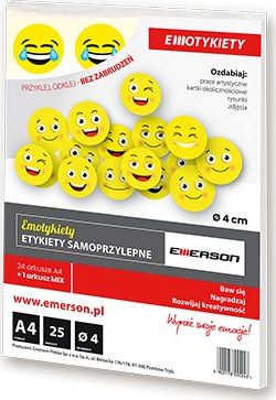 Emerson ETYKIETY EMERSON A4 ŚR.40 MM EMOTKI (25)