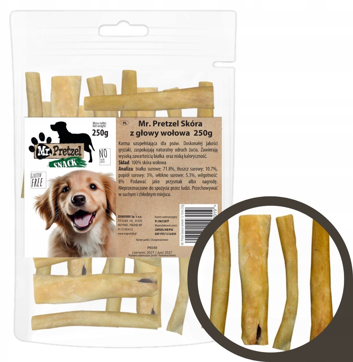 Michelin Mr. Pretzel Wołowa skóra z głowy 250g