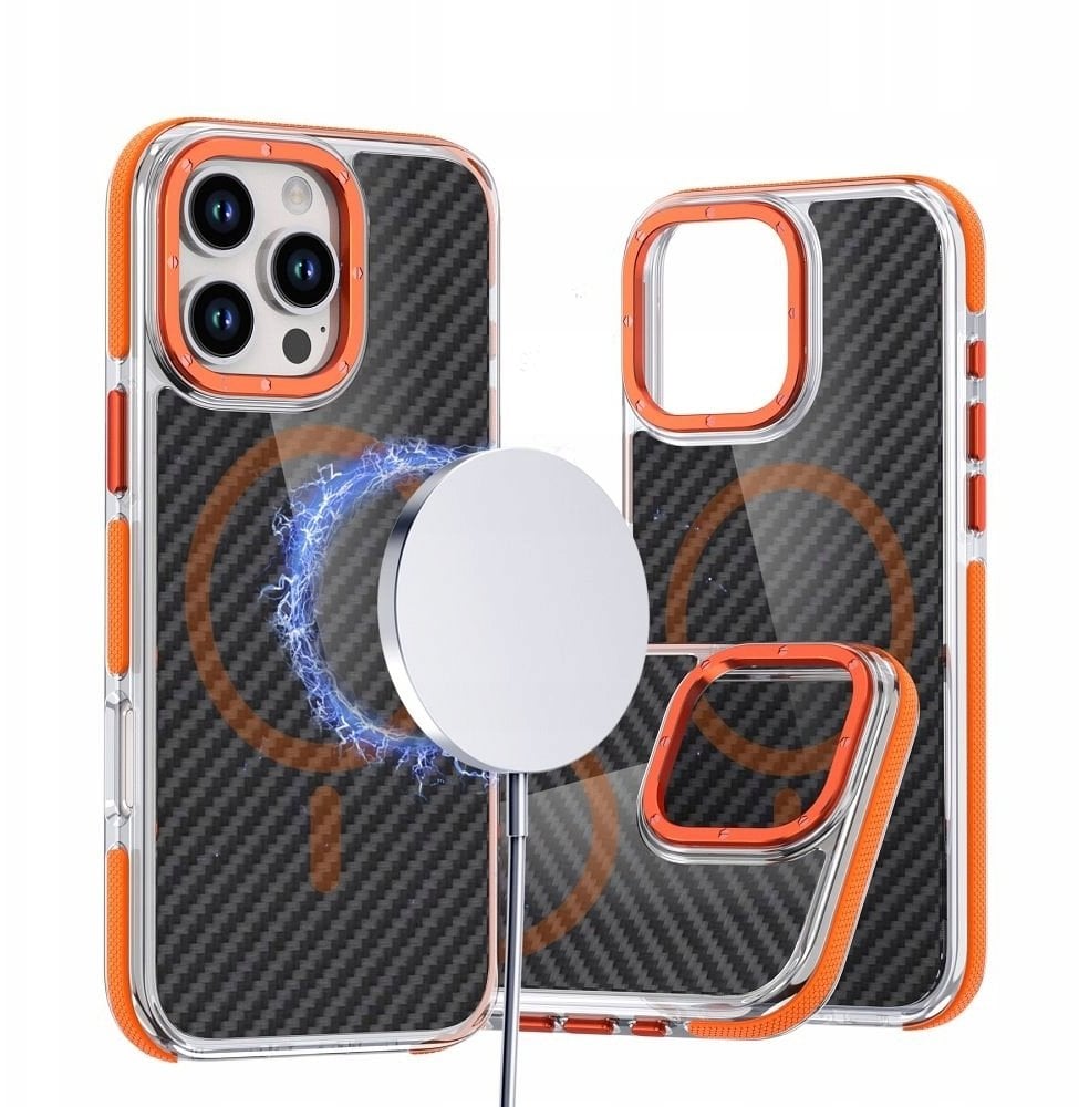 OEM Futerał FIBER kompatybilny z MagSafe do A07 4G pomarańczowy