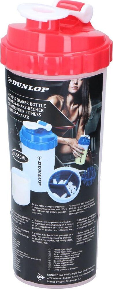 Dunlop SHAKER KOKTAJLI DO ODŻYWEK BIDON 550ML DUNLOP CZERWONY
