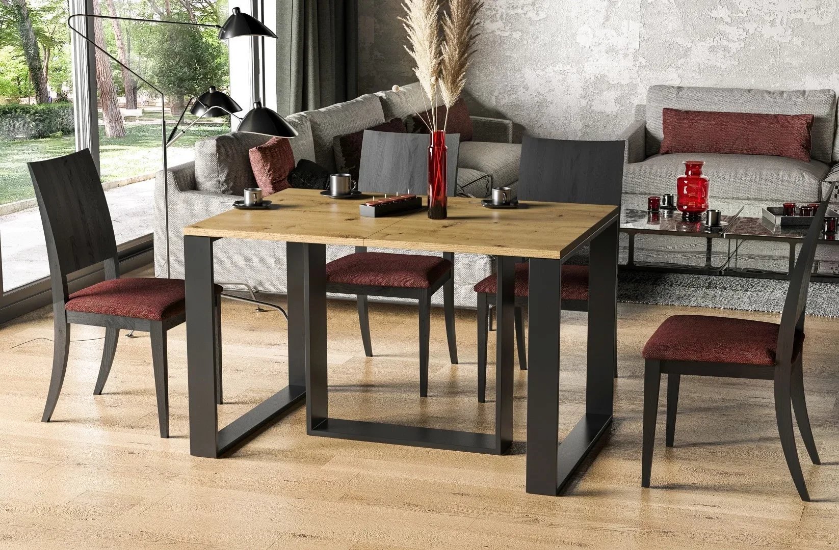 Stół rozkładany BORYS 130(250)x80 dąb artisan ENDO