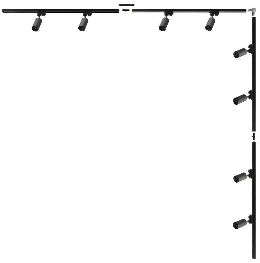 Zestaw szynowy typu L jednoobwodowy 3581 8x reflektor czarny