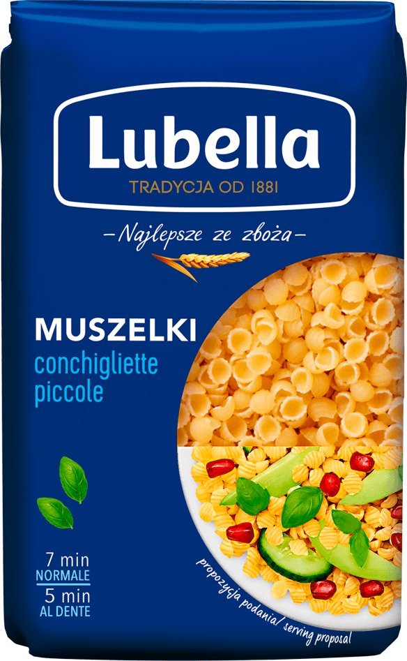 Lubella Lubella Conchigliette Piccole Makaron Muszelki małe 400 g