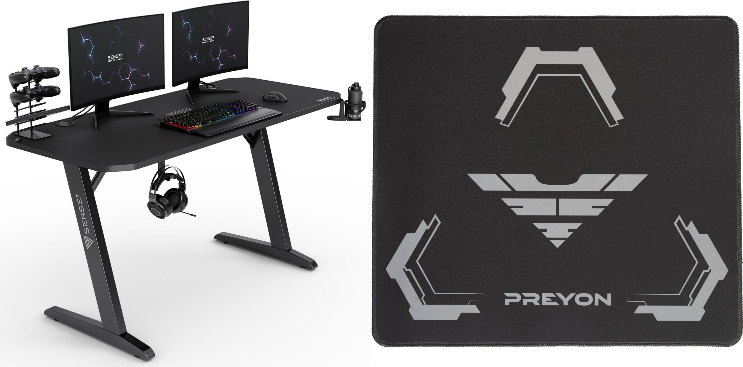 Biurko SENSE7 SENSE7 Nomad + Podkładka PREYON Falcon
